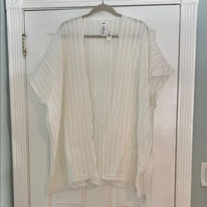 Aerie Cotton Sheer Stripe Swim Coverup